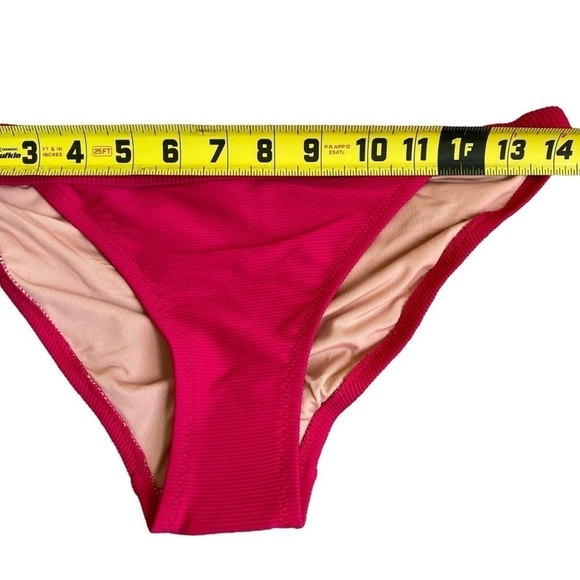 NWT J. Crew Ribbed-trim Hipster Full-coverage Bikini Bottom Dark Pink Sz S - Picture 13 of 14